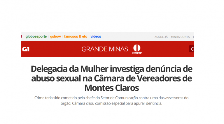 Delegacia da Mulher investiga denúncia de abuso sexual na Câmara de Vereadores de Montes Claros