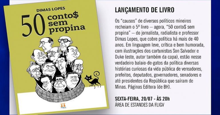 Dimas Lopes lança livro de histórias políticas nesta sexta 20/7, em Governador Valadares