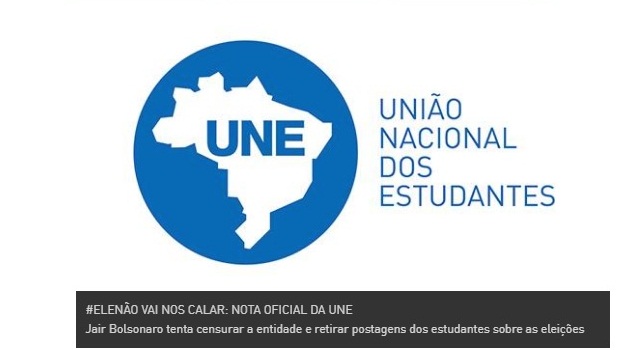 TSE censura página da União Nacional dos Estudantes