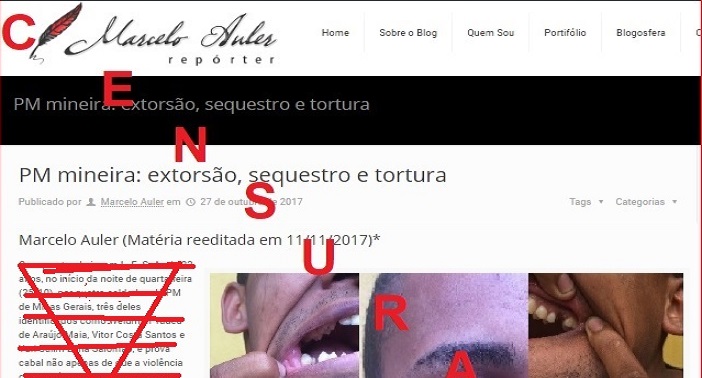 Juízo de MG desrespeita STF e censura blog atendendo policiais acusados