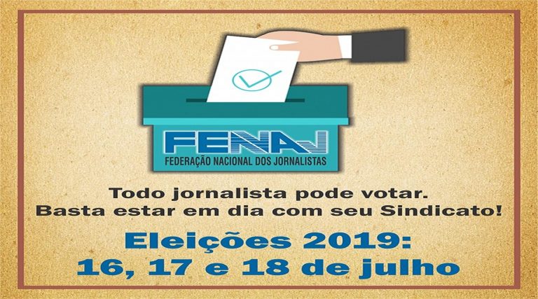 Eleição da Fenaj será nos dias 16, 17 e 18 de julho, com chapa única