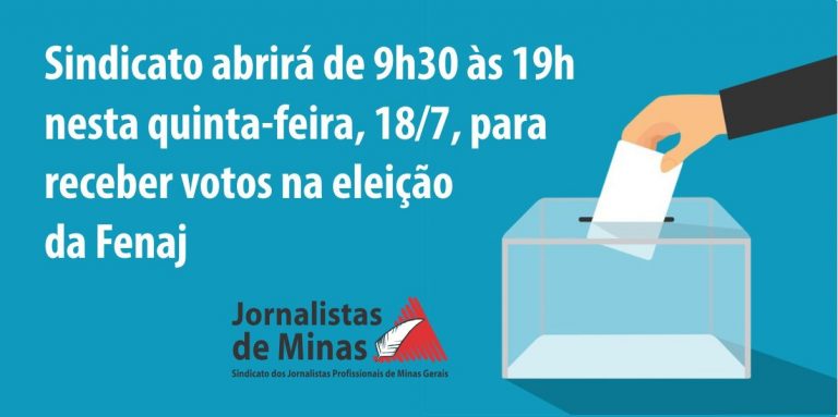 Sindicato abrirá de 9h30 às 19h nesta quinta 18/7 para receber votos na eleição da Fenaj