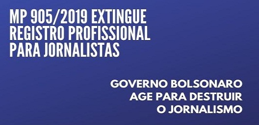 Entidades repudiam MP que extingue registro profissional de jornalista