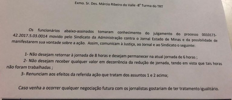 MPT proíbe Estado de Minas e TV Alterosa de coagirem seus empregados a desistir de direitos
