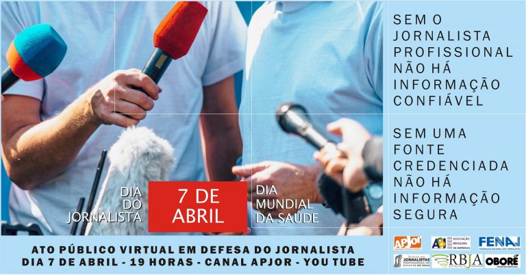 7 de abril: Fenaj convida para ato virtual em defesa do respeito às jornalistas e aos jornalistas
