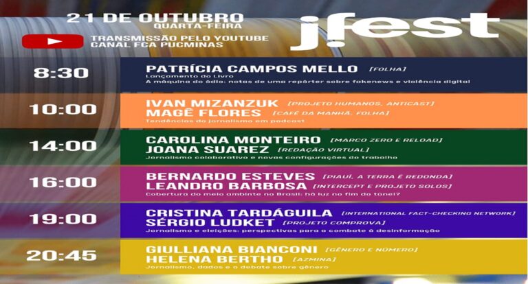 Cursos de Jornalismo da PUC Minas realizam o 2º JFest, com profissionais de renome internacional