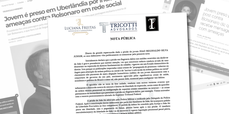 Defesa de estudante preso por incitação de ameaça ao Presidente divulga nota