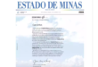 reprodução da capa do jornal Estado de Minas, edição de 17 de setembro, anunciando o novo projeto editorial - reprodução da internet