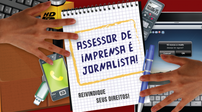 ilustracao assessor de imprensa é jornalista - autor sindicato jornalistas rj