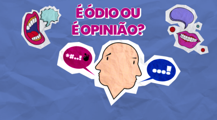 Cartaz ódio ou opinião, do governo federal